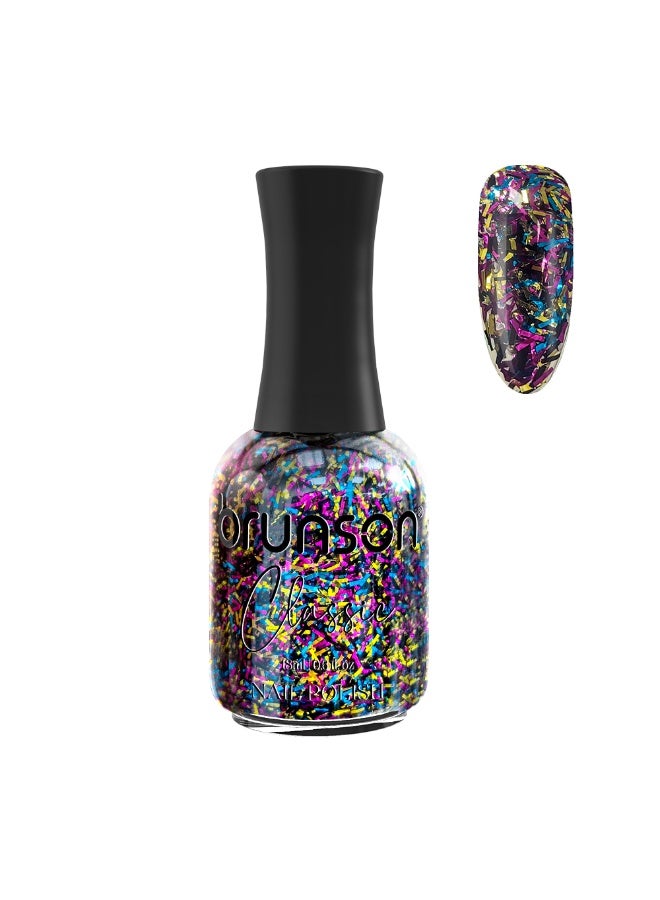 Brunson Classic Nail Polish 18ml Fast Dry Nail Lacquer Nail Harderner Normal Polish Glossy Gel Effect Quick Air Dry Long-Lasting Natural Nail Enamel Salon Quality Manicure Pedicure Regular Polish - Image 1